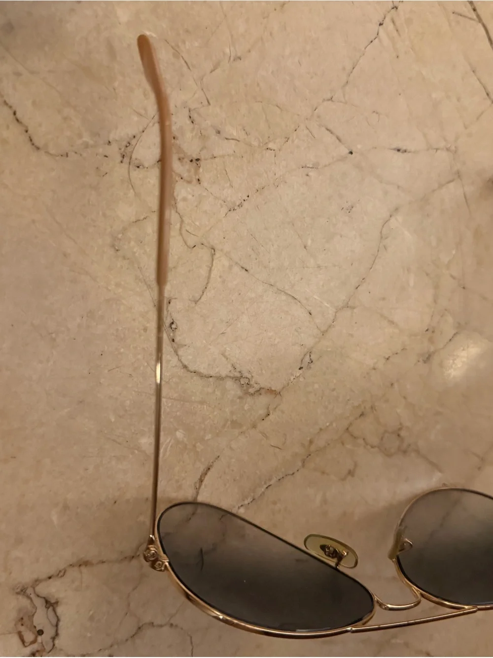 Ray-Ban Gold Frame Sunglasses with Dark Gradient Lenses